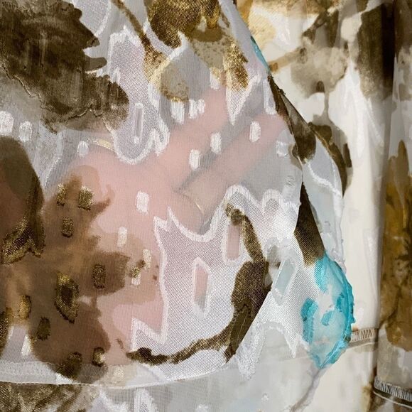 tan Jay Petite Chiffon Open-front Blouse - Picture 4 of 8